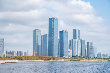 The skyline of Qianhai CBD, Shenzhen, China