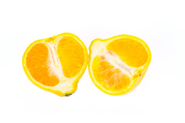 Orange on a white background