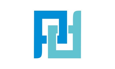 P&D letter icon alphabet logo