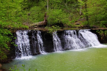 Beautiful mountain waterfall in the Ozarks. 