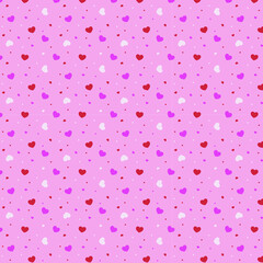 patterns with red hearts on a pink background
