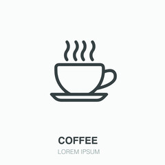 Coffee line icon. Illustration usable for menus in restaurants