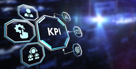 KPI Key Performance Indicator for Business Concept. Business, Technology, Internet and network concept.