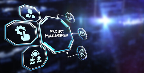 Project management concept. Business, Technology, Internet and network concept.