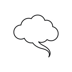 Trendy think bubble in flat style. vector illustration