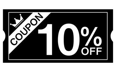 買物で使えるシンプルな10%割引のクーポン