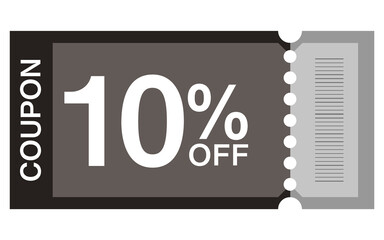 買物で使えるシンプルな10%割引のクーポン