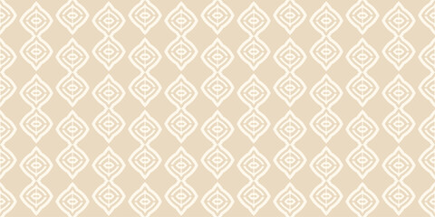 Background with simple geometric patterns on beige. Seamless pattern, texture. Vector image
