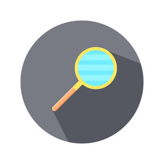 Flat Magnifier Icon Art Vector Design