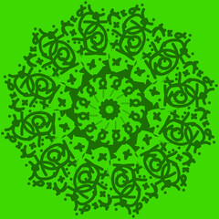 abstract floral background. green patterns with various shapes. isolating light green background.vector