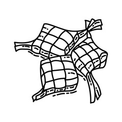 Eid Mubarrok Icon. Doodle Hand Drawn or Outline Icon Style