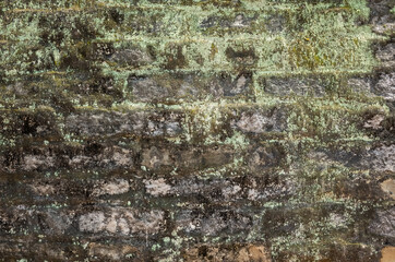 moisture aged cement brick wall background