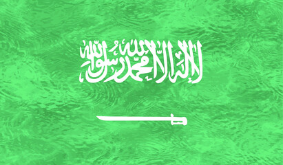Grunge Saudi Arabia flag. Saudi Arabia flag with waving grunge texture.