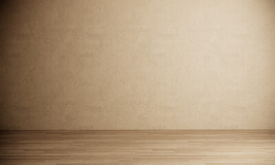 beige tone room interior design Japandi style. 3d rendering background