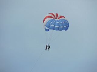 paragliding in the sky