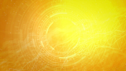 Abstract 3D illustration - colorful hi-tech abstract background of moving ui circles, it concept