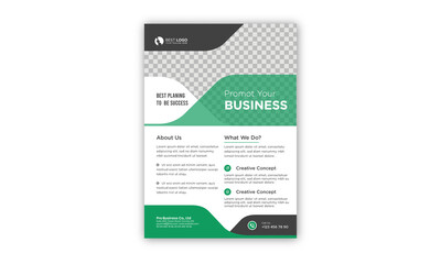 Corporate business vertical flyer template Vector