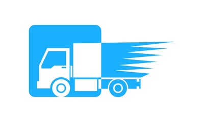 Blue express truck icon