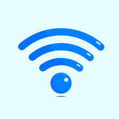 WIFI icon or logo isolated sign symbol vector illustration - high quality blue style vector icons.
