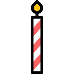 birthday candle icon vector