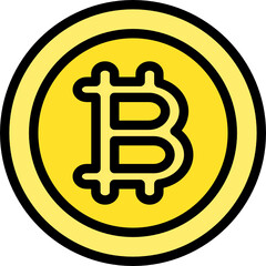 bitcoin icon vector