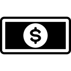 dollar bill icon vector