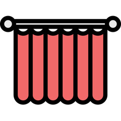 curtains icon vector