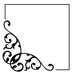 floral corner frame vector arabic pattern