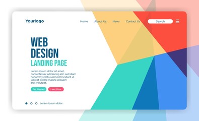 Modern abstract landing page template