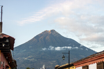 Agua Volcano overlooking Antigua Guatemala