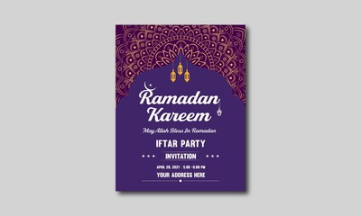 Elegant and Modern Islamic Ramadan kareem Flyer Design