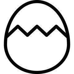 cracked egg icon vector