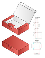 Box packaging die cut template design. 3d mock-up
