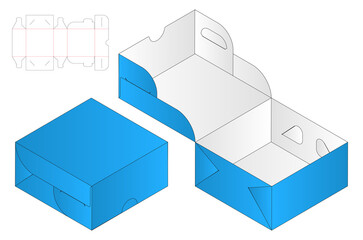 Box packaging die cut template design. 3d mock-up