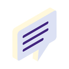 speech bubble isometric