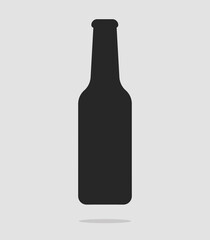 Glass bottle icon - stock vector