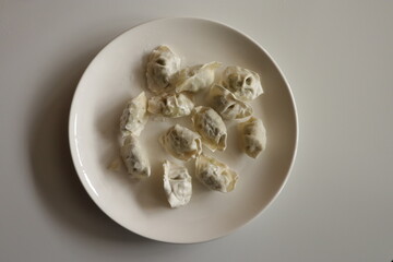 asian food dumpling soup 