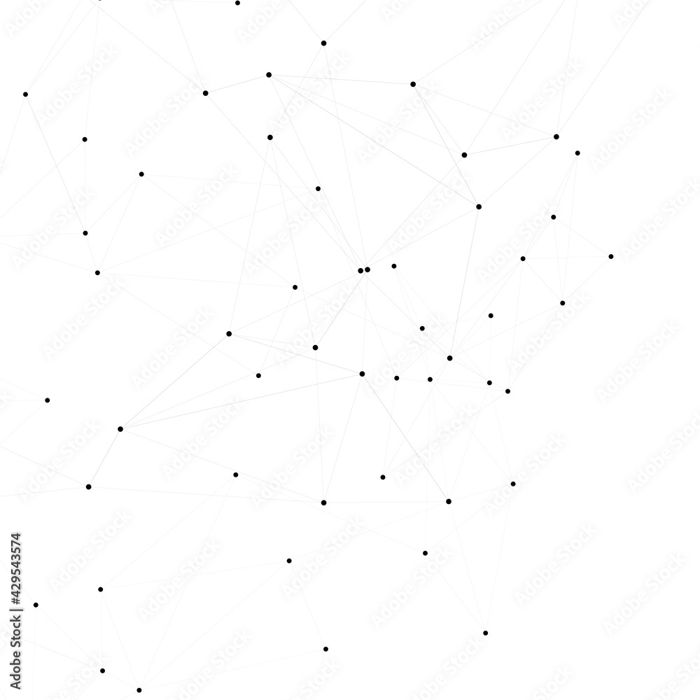 Poster Abstract network dots. Art element. Social network. Line symbol. Low polygon. Digital science technology concept. Abstract background wallpaper