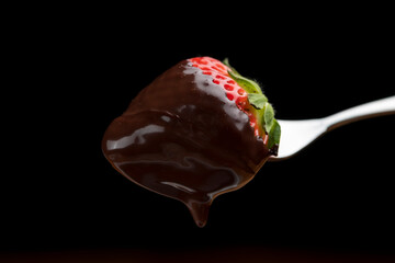 いちごのチョコレートフォンデュ