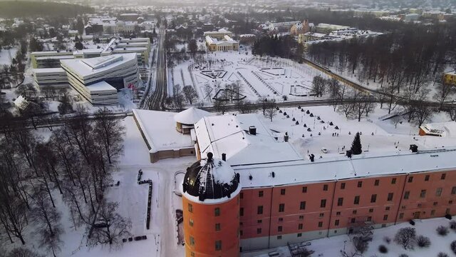 Uppsala Castle in winter in Sweden