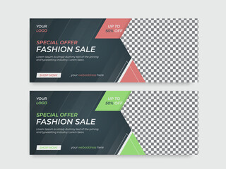 Fashion social media banner and  web template.