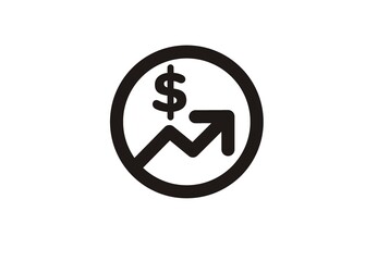 Currency rate. Simple illustration in black and white.