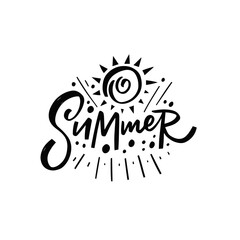 A sleek black illustration and text display the word 