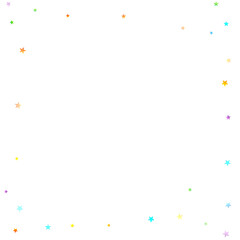 Rainbow Festive Confetti. Carnival Star Falling.