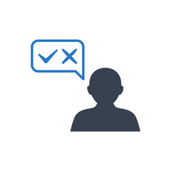 User's choices icon vector graphic illustration