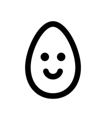 Fototapeta premium Smiley painted egg happy face icon.