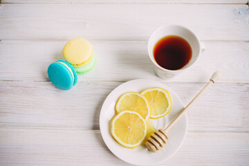 cup of tea with lemon
