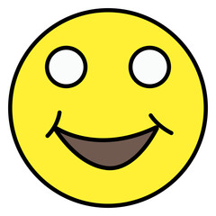 A creative design icon of laughing emoji 