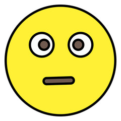 Fototapeta premium A modern style icon of emoji 