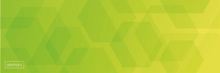 Lime green hexagon overlapping shapes abstract background